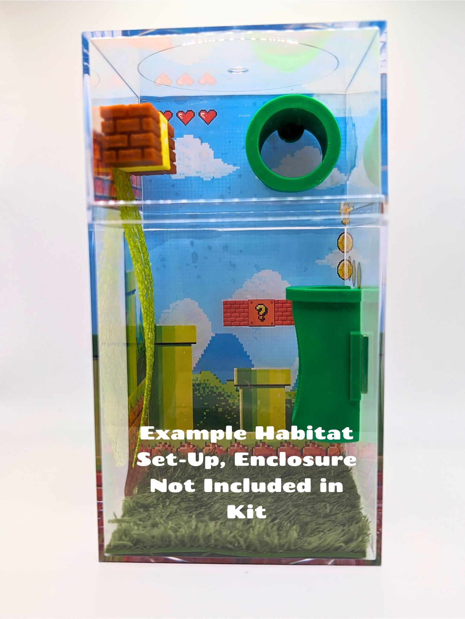 Fabitat Jumping Spider Enclosure Decor Kit: 8 Bit Super Plumber - VaVaVarium