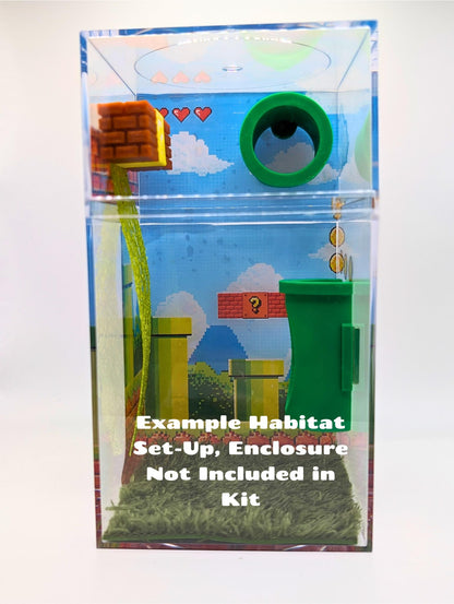 Fabitat Jumping Spider Enclosure Decor Kit: 8 Bit Super Plumber - VaVaVarium