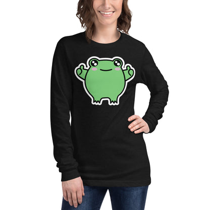 Coming and Going Long Sleeve Frog Tee - T-Shirt - VaVaVarium