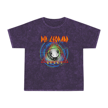 Def Leopard Gecko Acid Wash Rock T Shirt - T-Shirt - VaVaVarium