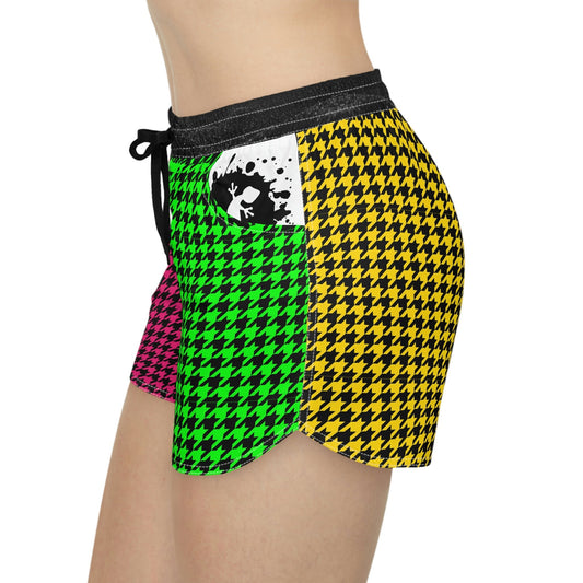 Gecko Splatter Houndstooth Shorts - Shorts - VaVaVarium