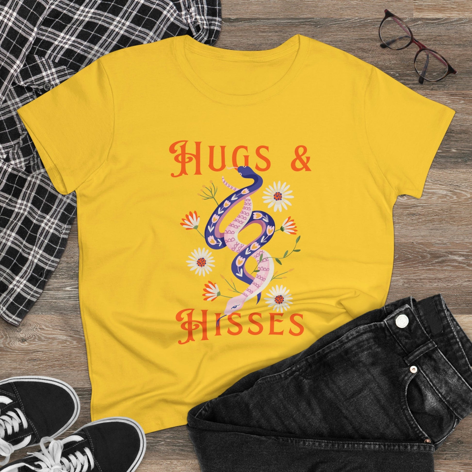 Hugs & Hisses Dual Snake Cotton Tee - T-Shirt - VaVaVarium