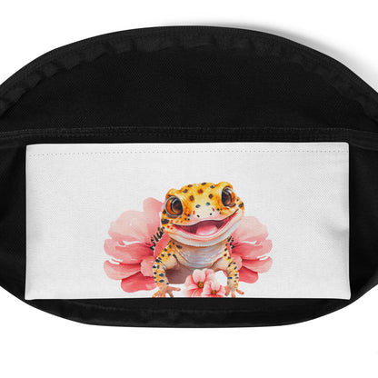 Leopard Gecko & Flowers Fanny Pack - Bags - VaVaVarium