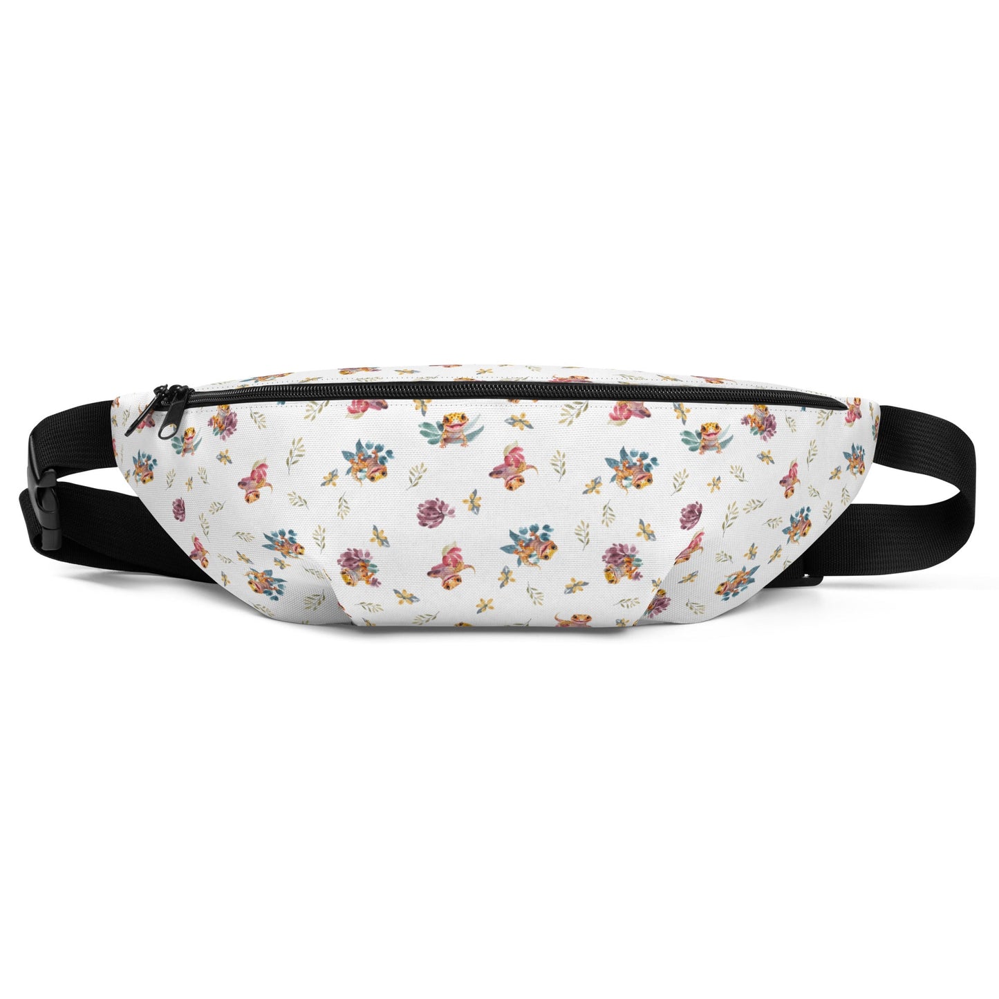 Leopard Gecko & Flowers Fanny Pack - Bags - VaVaVarium