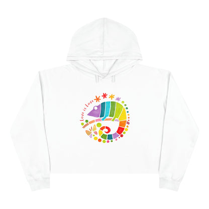 Love is Love Chameleon Crop Hoodie - Hoodie - VaVaVarium