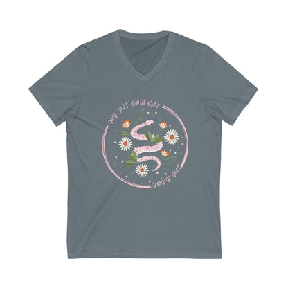 My Pet Can Eat Your Pet Snake V-Neck Tee - V-neck - VaVaVarium