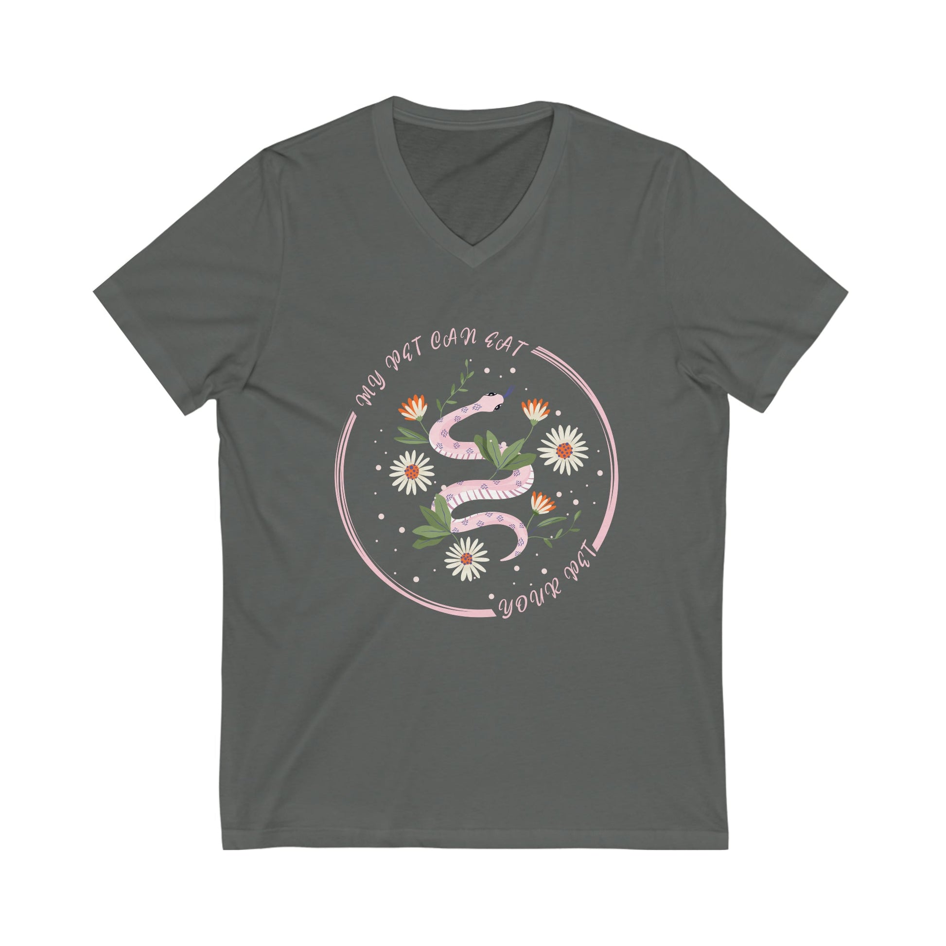 My Pet Can Eat Your Pet Snake V-Neck Tee - V-neck - VaVaVarium