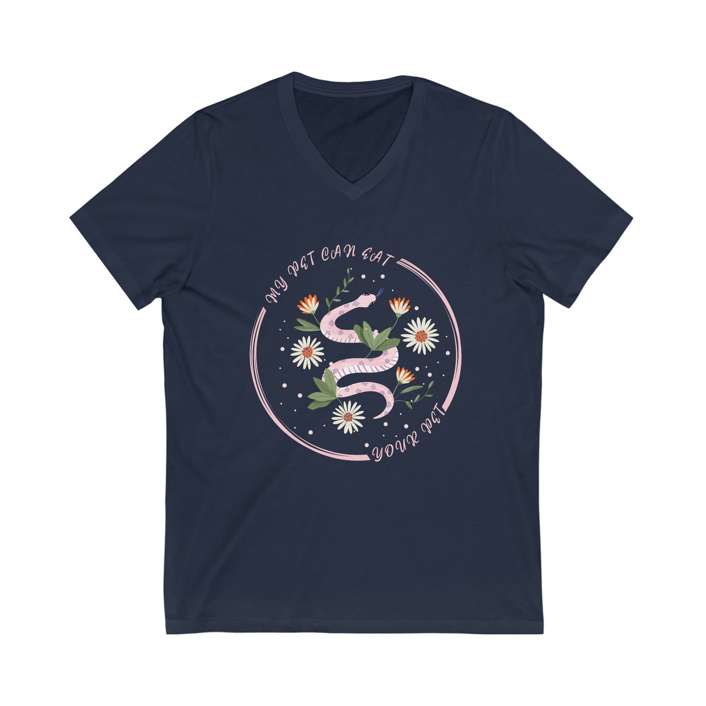 My Pet Can Eat Your Pet Snake V-Neck Tee - V-neck - VaVaVarium