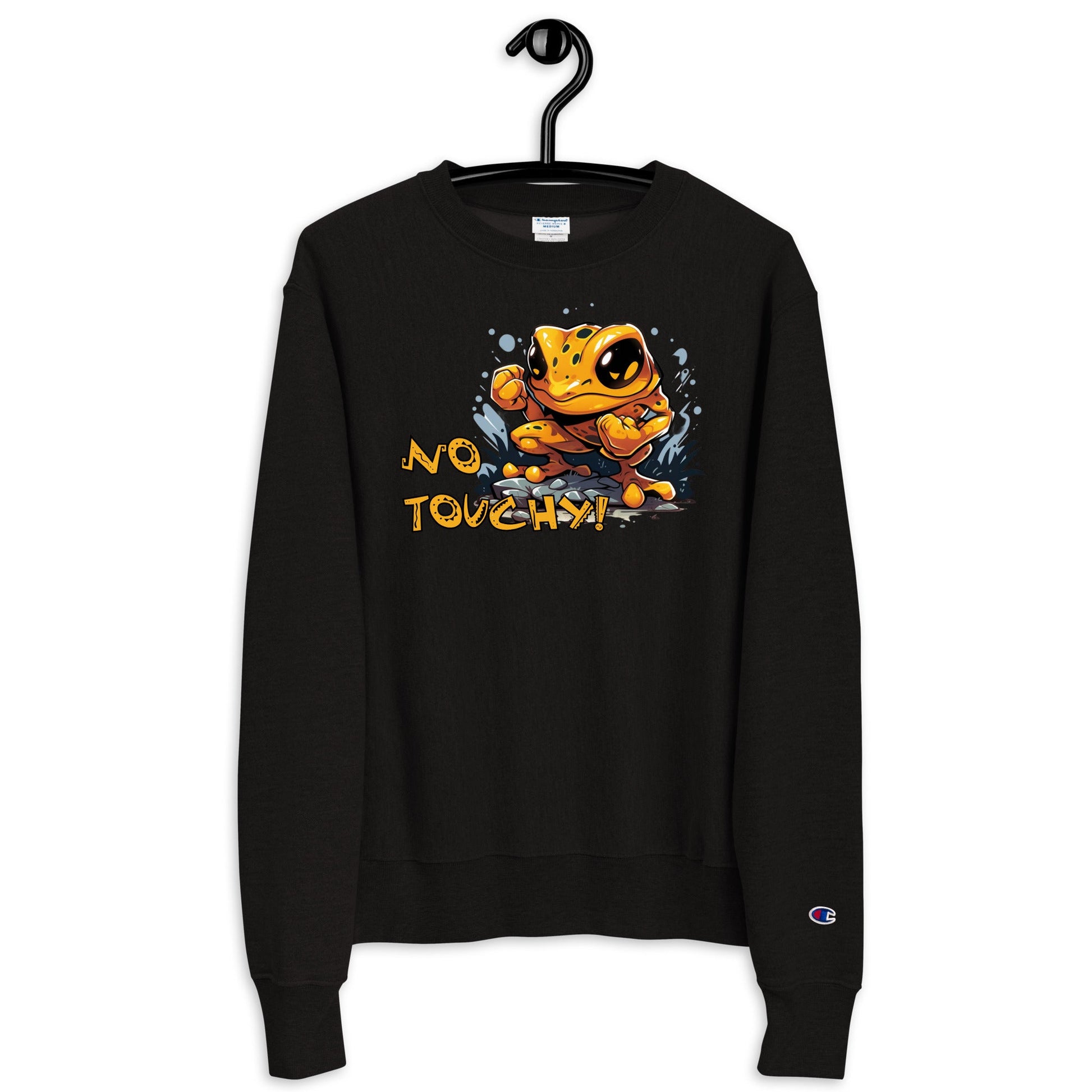 No Touchy Poison Dart Frog Champion Sweatshirt - Sweatshirt - VaVaVarium