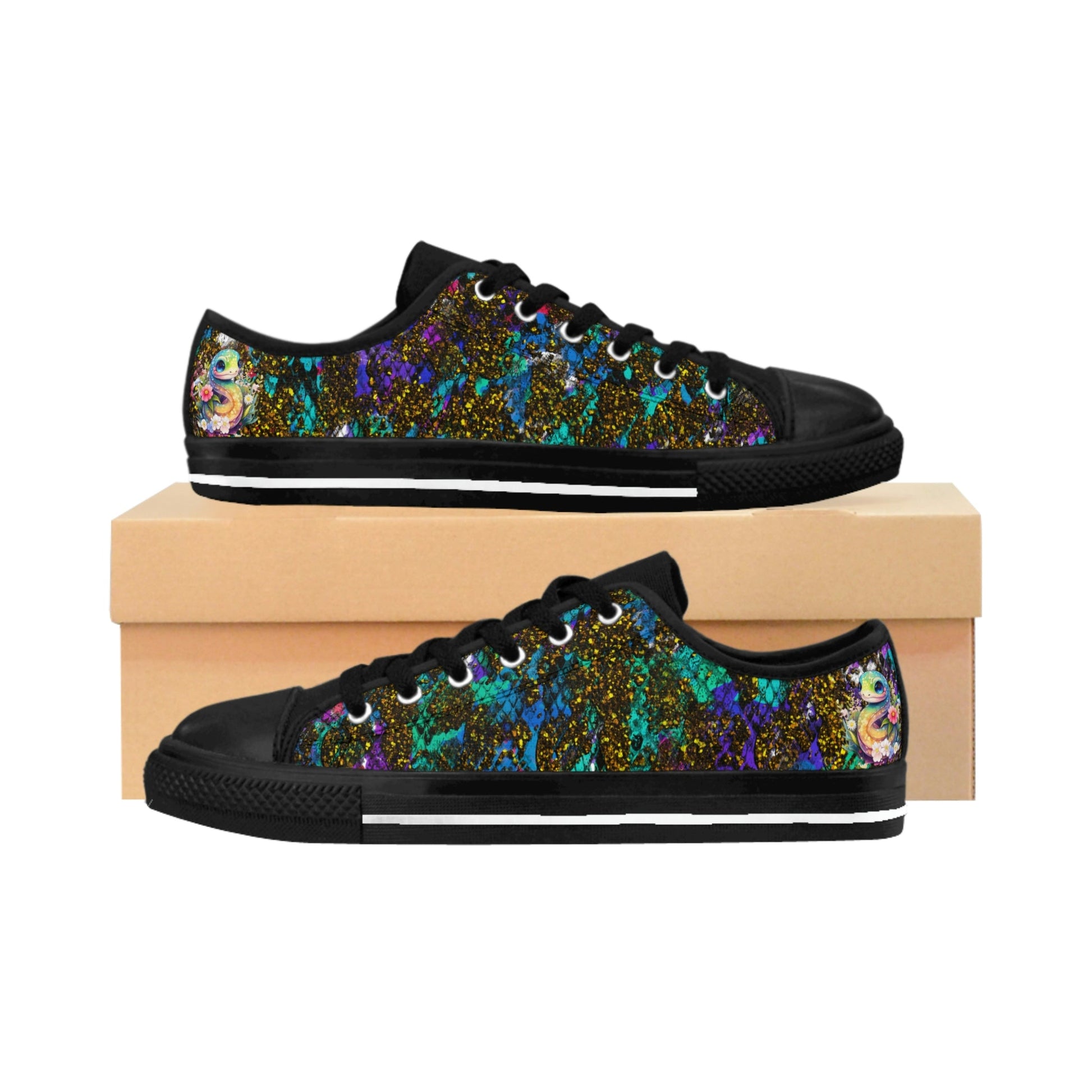 Psychedelic Snake Women's Tennis Shoes - Shoes - VaVaVarium