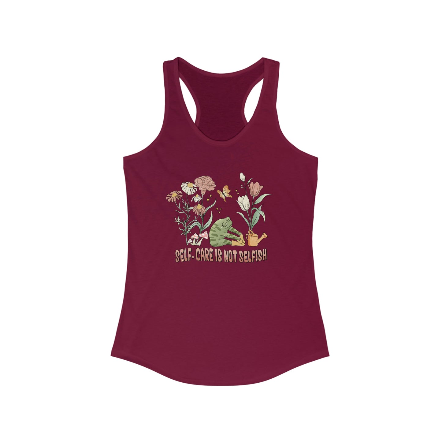 Self-Care Is Not Selfish Racerback Tank - Tank Top - VaVaVarium