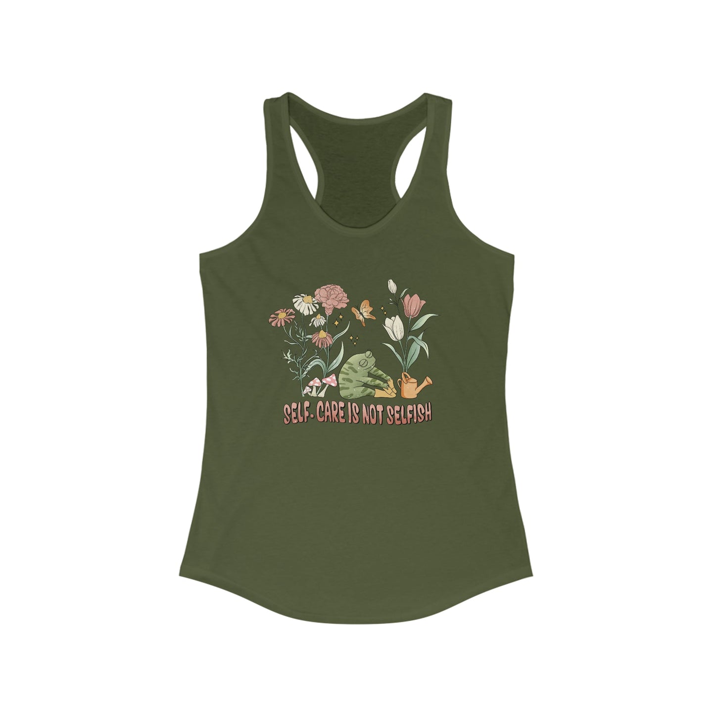 Self-Care Is Not Selfish Racerback Tank - Tank Top - VaVaVarium