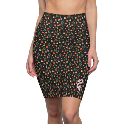 Snake In the Grass Pencil Skirt - All Over Prints - VaVaVarium