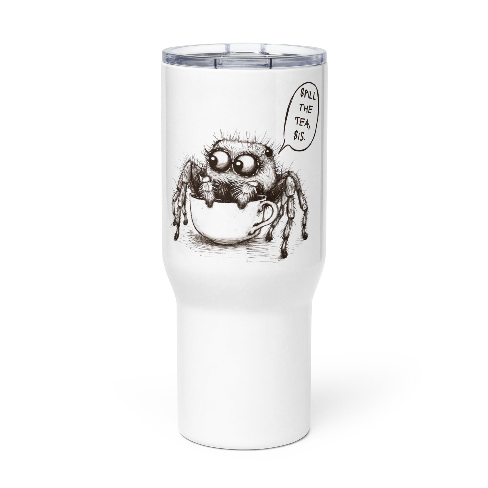 Spill the Tea Spider Sis Travel Mug with Handle - VaVaVarium