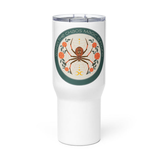 The Magic in Chaos Spider Web Travel Mug with Handle - VaVaVarium