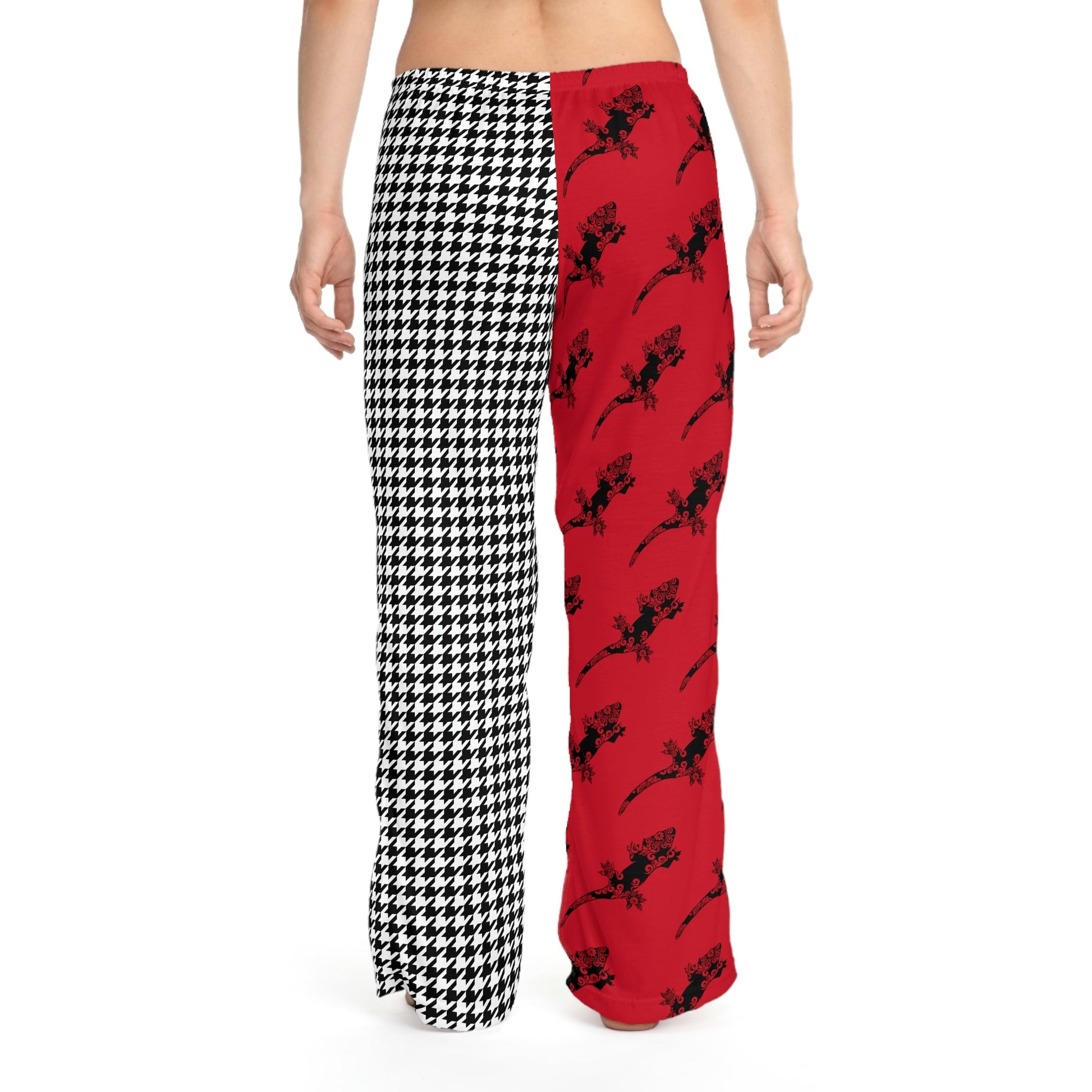 Tribal Crested Gecko Houndstooth PJ Pants - Pants - VaVaVarium